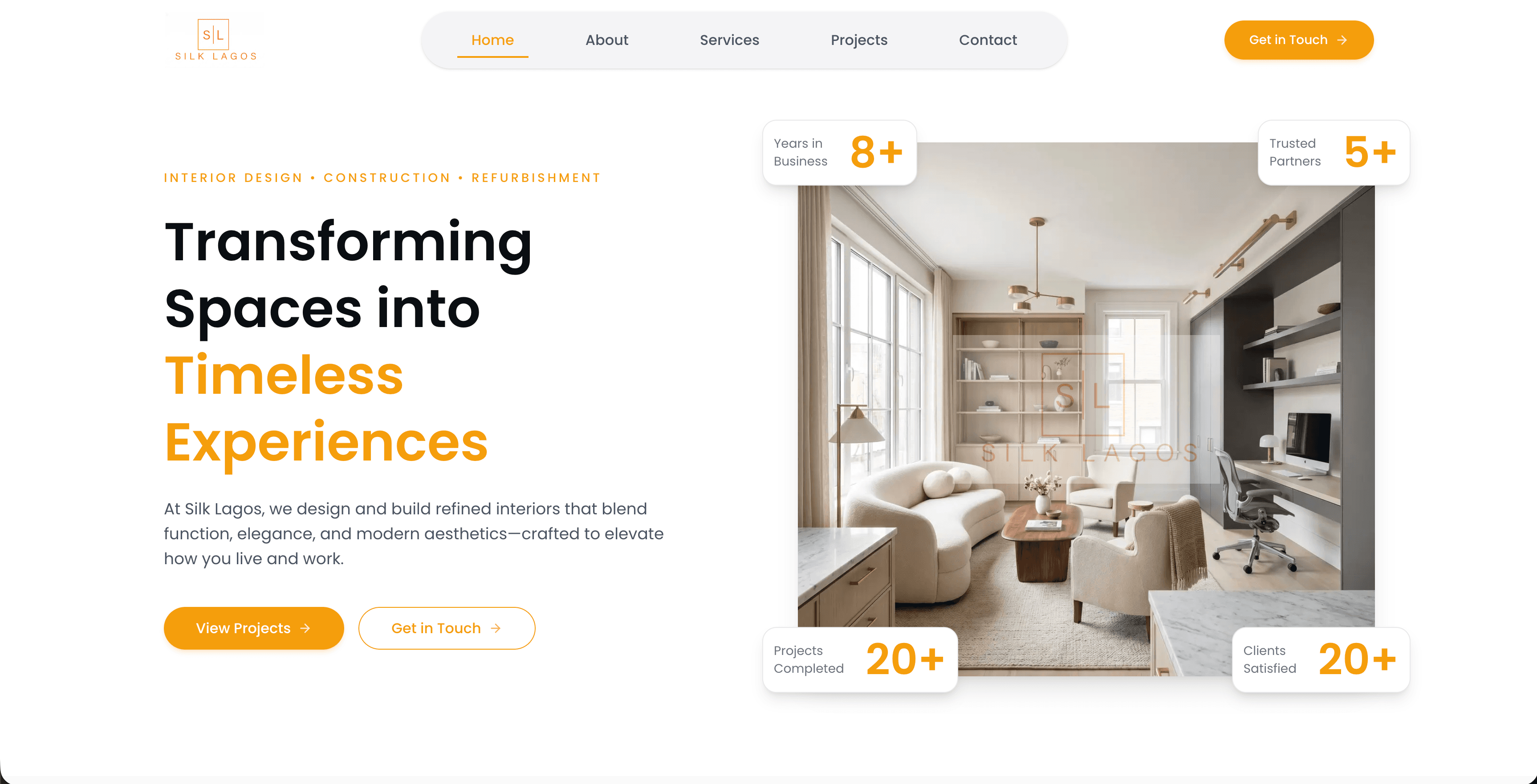 An Interior Design and Construction Firm Platform